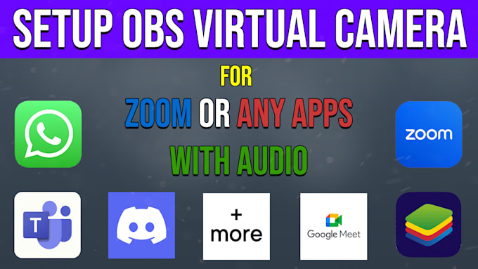 setup obs video and audio to zoom or any others