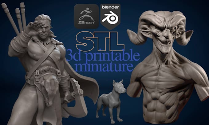 custom 3d miniature model character creature monster animal stl for 3d printing