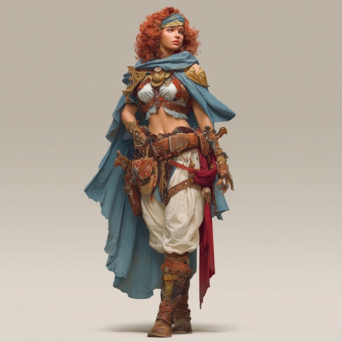 Create a fantasy character concept art by Orusal | Fiverr