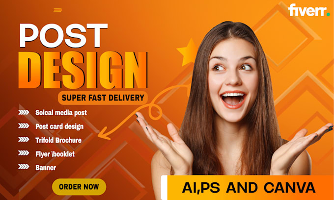 do trifold  brochures, booklets, postcards social media posts