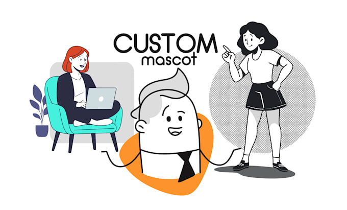 design minimal custom brand mascot or character illustration