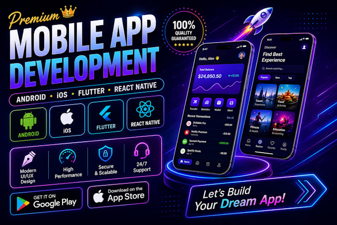 mobile app development andriod and ios development flutter bubble developer