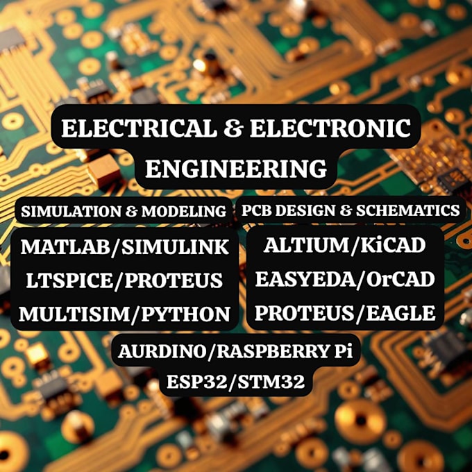 do electrical and electronics engineering, matlab simulink, pcb design layout