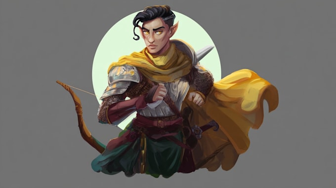 design a dnd character sheet portrait for your rpg