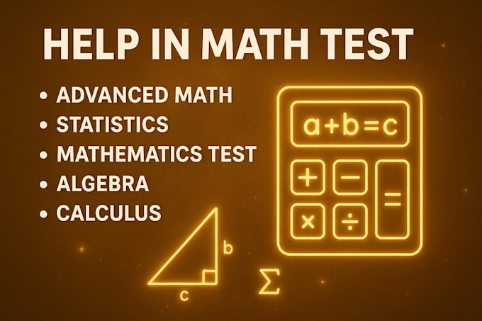 Help in math test advance math statistics mathematics test algebra ...