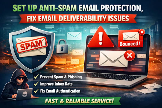 setup email anti spam protection, fix email deliverability issues