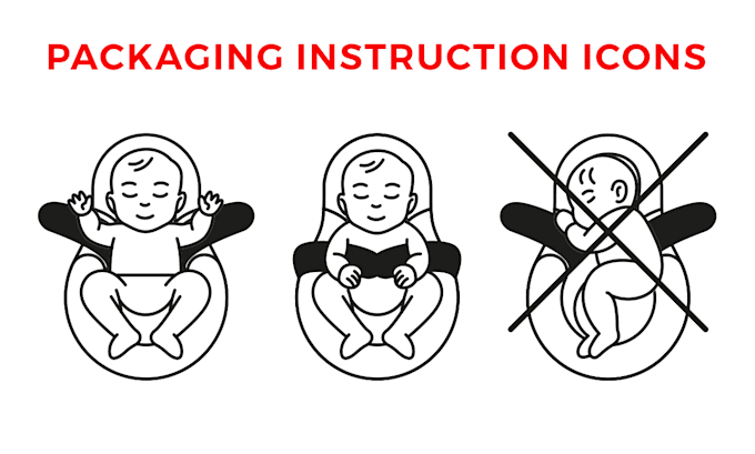 design packaging instruction icons
