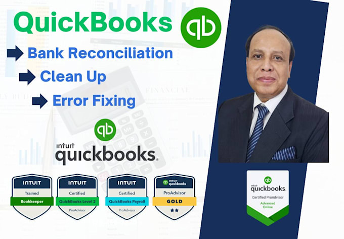 do bookkeeping, reconciliation, cleanup, error fixing in quickbooks