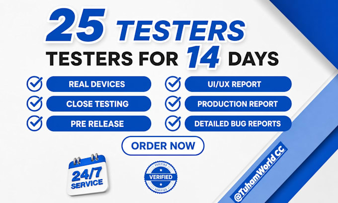 provide 25 real testers for google play closed testing