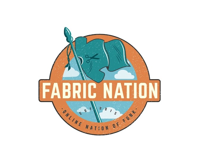 do specially hand drawn and business flag logo design