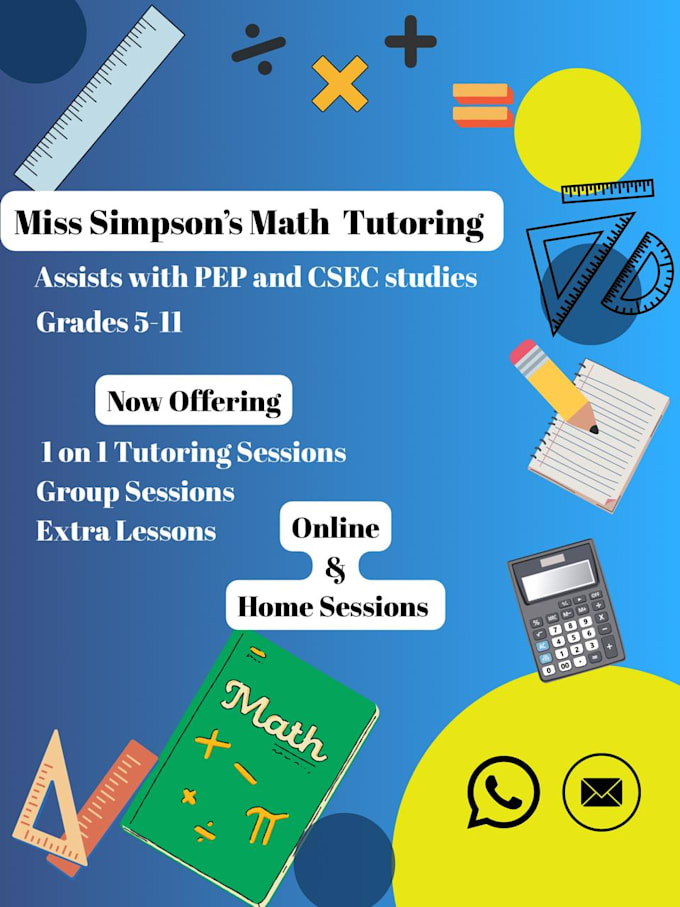 tutor mathematics to children 12 and older