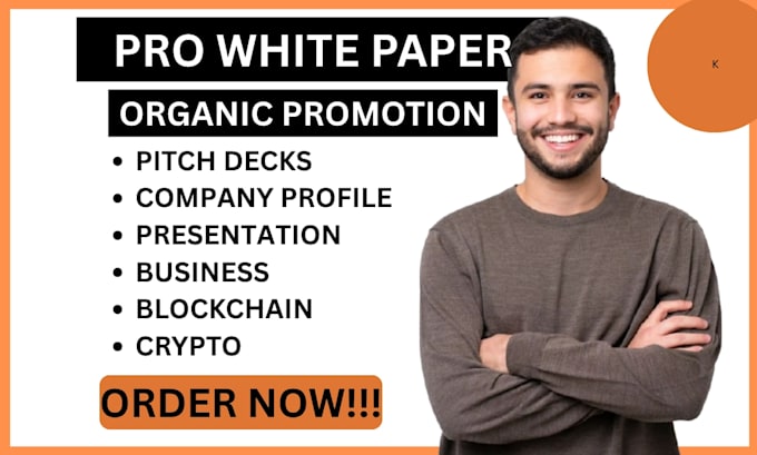 write and design white paper for business, crypto, blockchain, nft, ico, digital