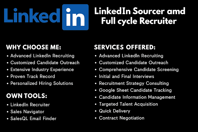 be your virtual technical recruiter and linkedin sourcer
