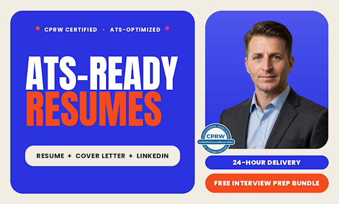 write a perfect ats resume, cover letter, and linkedin optimization as a cprw