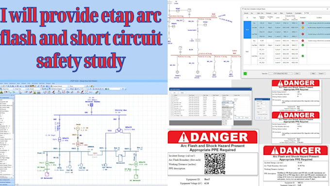 Provide etap arc flash and short circuit safety study by ...
