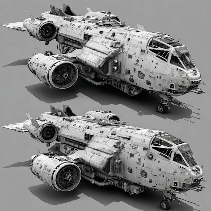 model hard surface scifi vehicles, spaceships