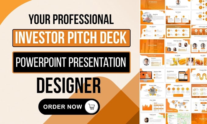 Design investor pitch deck powerpoint presentation company profile in ...