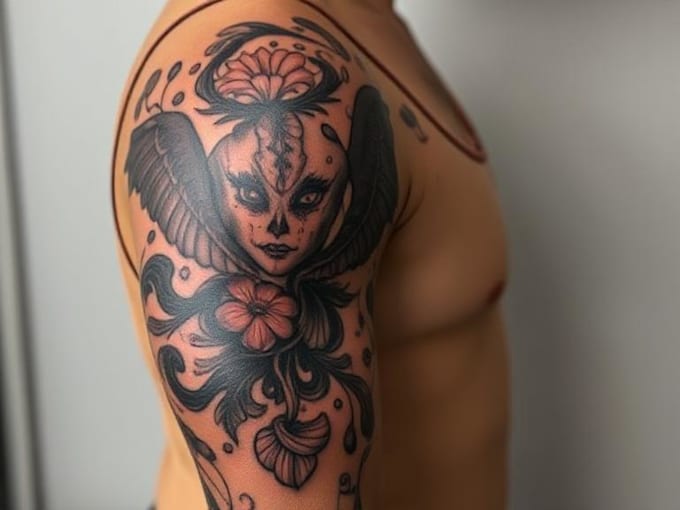 create a tattoo design for leg sleeve