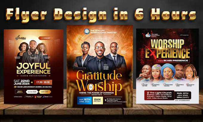 Design church flyer design for events and worship nights ready within 6 ...
