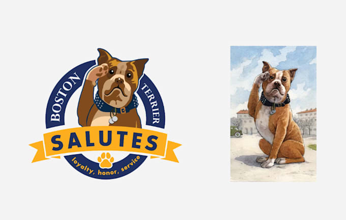 custom pet dog cat logo design