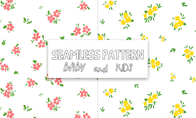 baby seamless pattern design, kids all over print