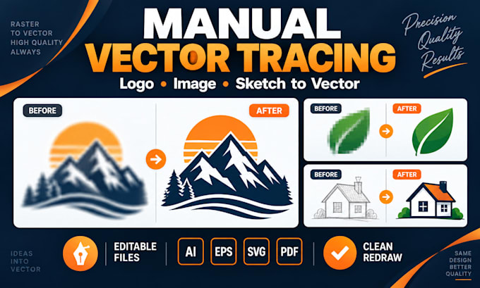 manually vectorize your logo or image