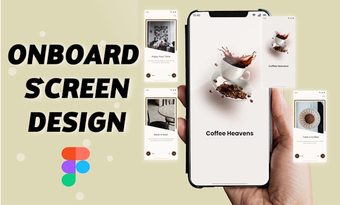 design mobile splash screen, onboarding, and login screen