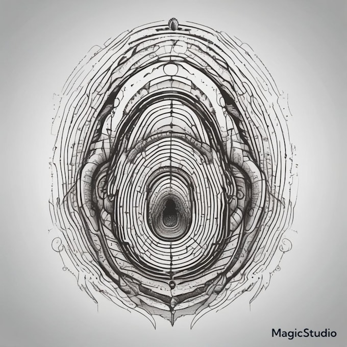 vector trace your fingerprint to tattoo or print