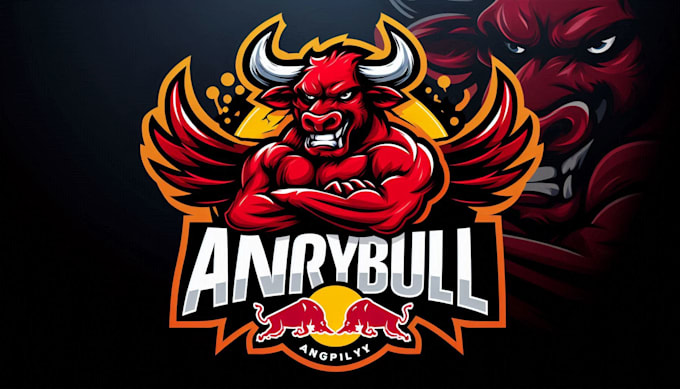 design a fierce angry bull mascot logo for your brand