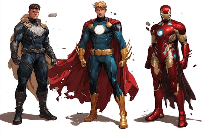 superhero comic page superhero character for comics
