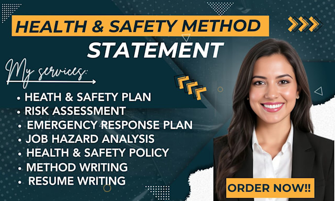 create professional health and safety risk assessment and method statement