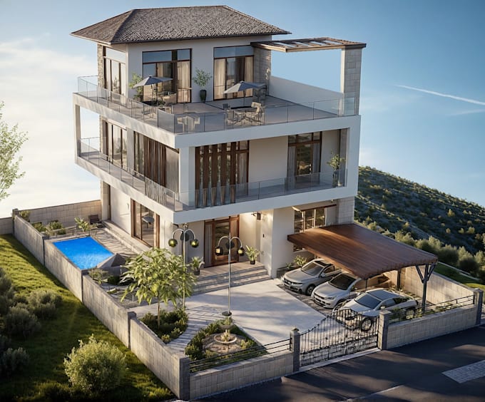 3d visualization elevation floor plan walkthrough video