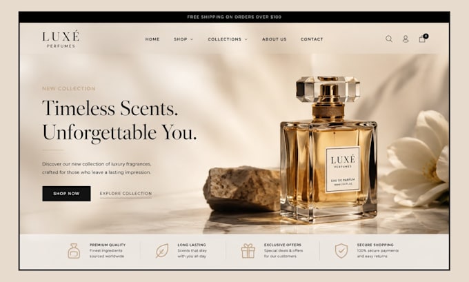 design perfume shopify store fragrance perfume store perfume cologne website