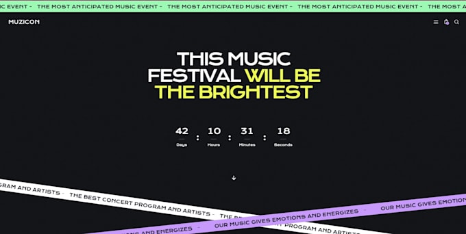Create music festival concert website design by Fahim1440 | Fiverr