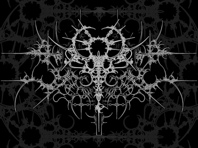 hand drawn custom cyber sigilism and tribal designs for tattoo and clothing