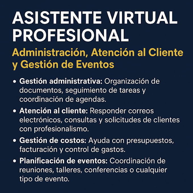 be your virtual assistant in spanish