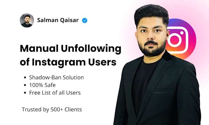 unfollow instagram followings manually and remove bot users