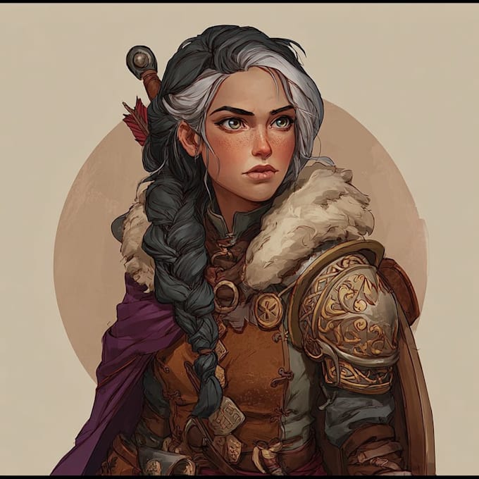 illustrate your d and d character portrait