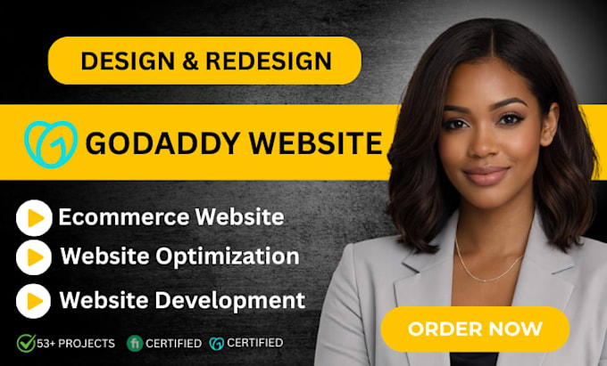 build godaddy website design redesign godaddy business website development