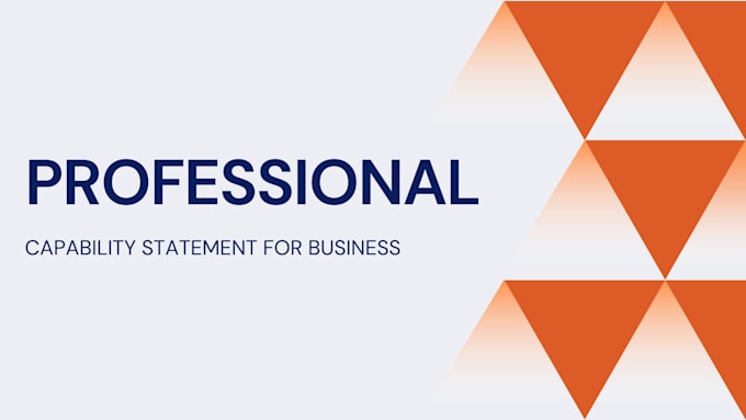 create professional outstanding capability statement for your business