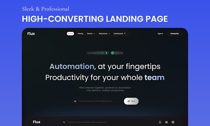 build you a professional high converting landing page
