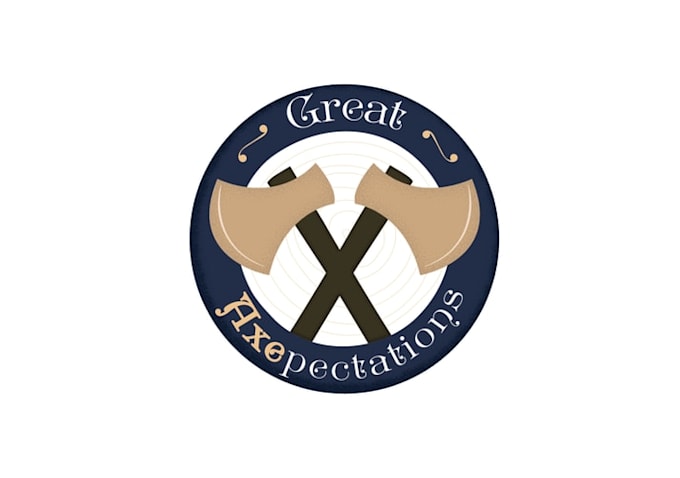 design powerful iconic axe throwing logo