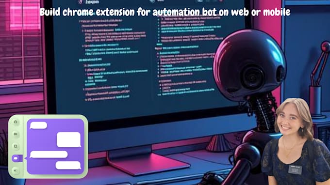 build chrome extension for automation bot on web or mobile
