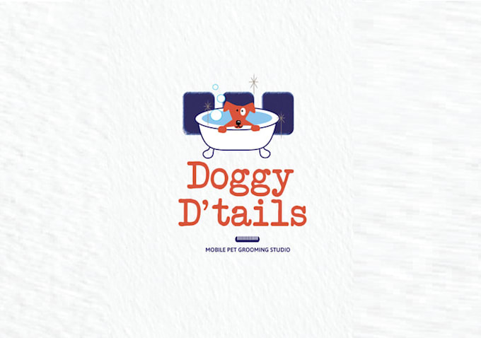 design outstanding dog grooming studio logo