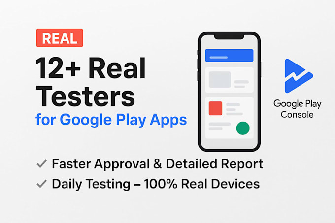 provide 12 testers for google play closed testing for 14 days 12 app tester