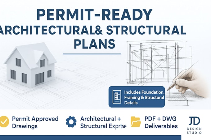 Draw permit ready architectural plans structural drawings foundation ...