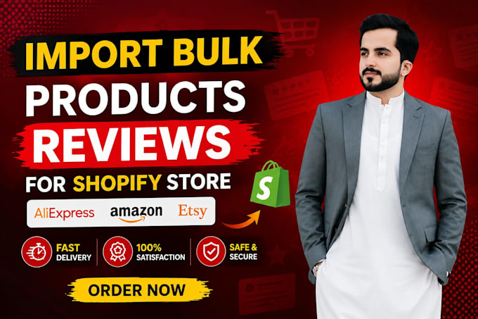 import bulk products review in your shopify store