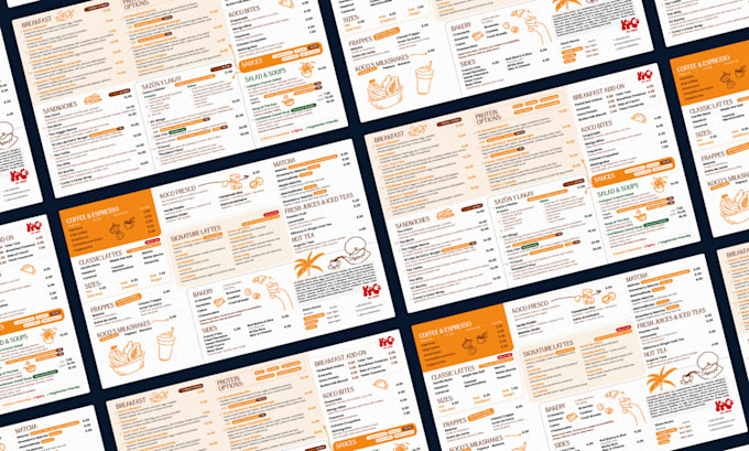 create a minimalist digital menu
