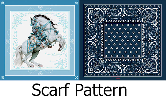 create scarf bandana pattern design for fabric print