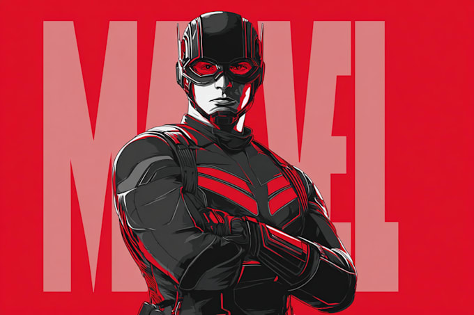 draw a into superhero comic cartoon